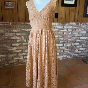 Napean Sea Road Lace Dress, Midi, brown